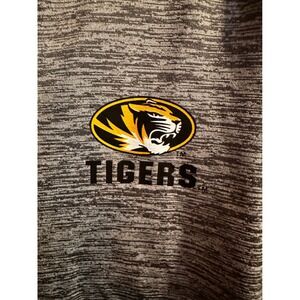 Colosseum Mens M Missouri Tigers Quarter Zip Pullover Athletic Shirt Gray